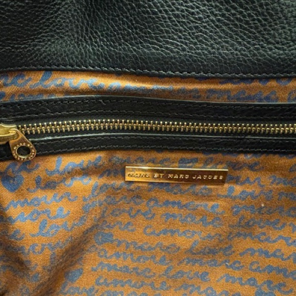 Marc by Marc Jacob's Black Leather large clutch with dust bag - Picture 7 of 9